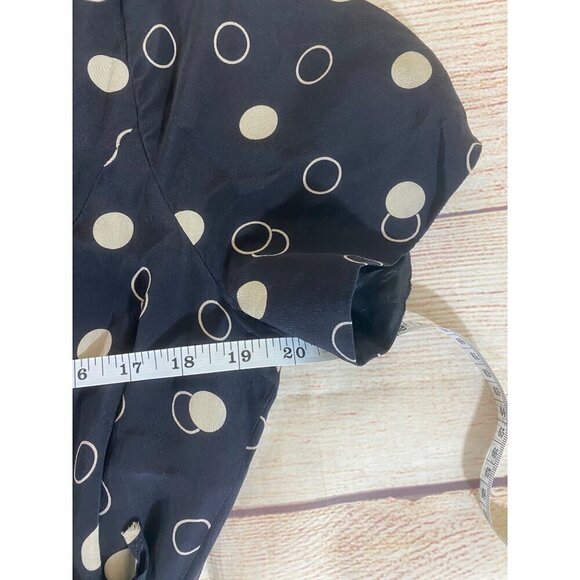 Nicole Summers 100% Silk Women's Polka Dot Wrap Summer Dress - 14 - Picture 8 of 14